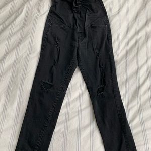 Black maternity skinny jeans